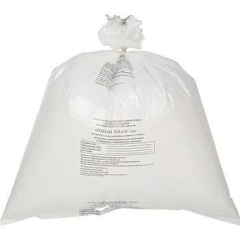пакеты для медицинских отходов 500х600 30л Класс А/30 ЭКО