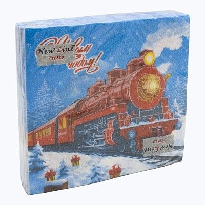 НГ салфетки 2-сл 33х33 Новогодний экспресс/20