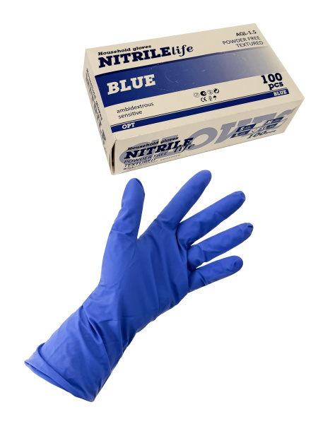 перчатки нитриловые неопудренные  XL 50пар