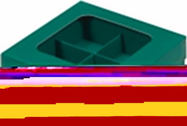 коробка бум. 120х120х30 для 4 конфет зеленая матовая с окном