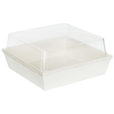 контейнер бум. 750 мл AntBox с купольной крышкой белый/150х150х80 *