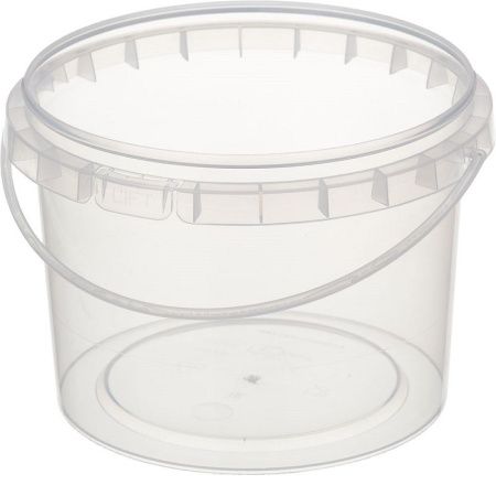 банка 1л прозр. прозрачная крышка d=130 Пл/200