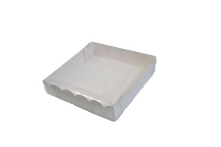 коробка бум. универсальная дно+крышка прозр. 200х200х45 *