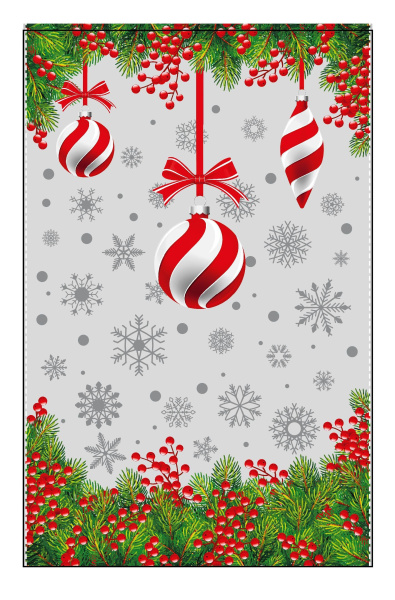 пакеты п/п 260х400/35 НГ Новогодние игрушки/100