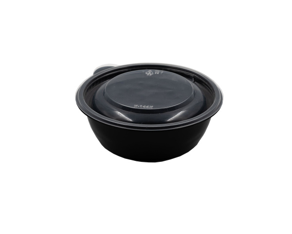 контейнер К-144-375мл черный (крышка К-144К прозр.) PP