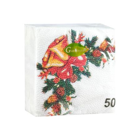 НГ салфетки 25х25 НГ Новогодний Кант/50