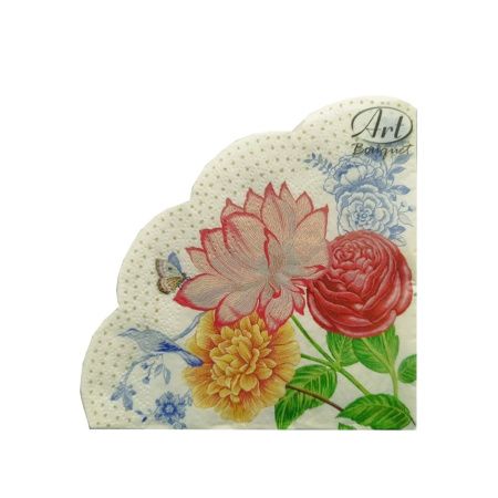 салфетки круглые 3-сл d-32 Rondo Лотос/12