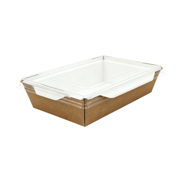 контейнер бум. 1000 мл OpSalad DoECO с крышкой/200х140х55/50