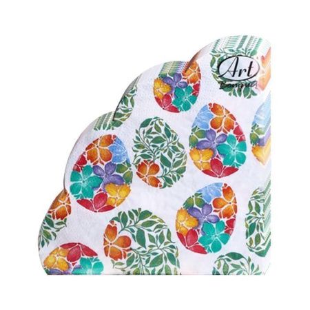 салфетки круглые 3-сл d-32 Rondo Акварельные яйца/12