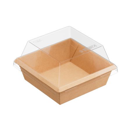 контейнер бум. 550 мл OneClick с купольной крышкой/130х130х95/50