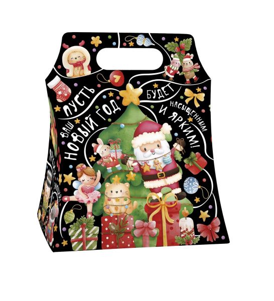 коробка 1 кг Подарок для зимних вечеров (хром-эрзац)