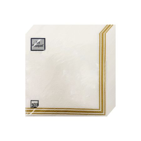 салфетки 3-сл 33х33 БУКЕТ Барокко золотая рамка/16