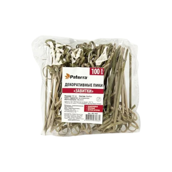 пика бамбук Завитки (узелок) 9 см /100