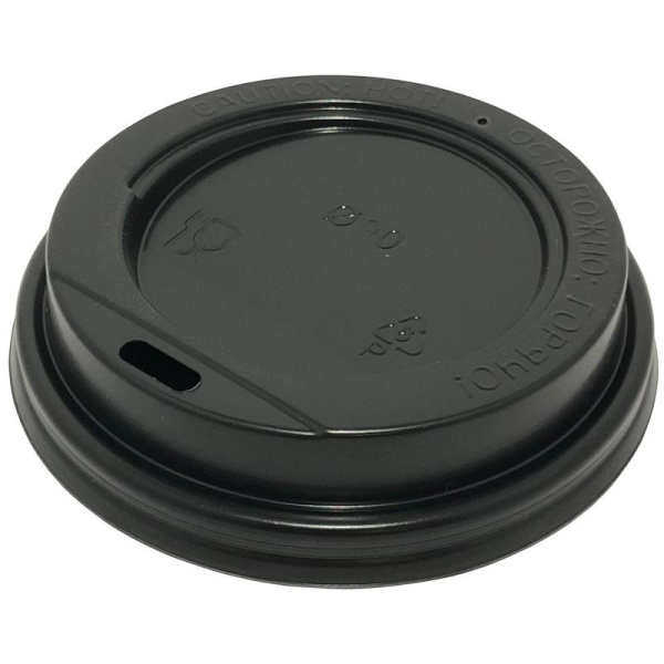 крышка д/стакана 100мл d=62 черная без питейника *