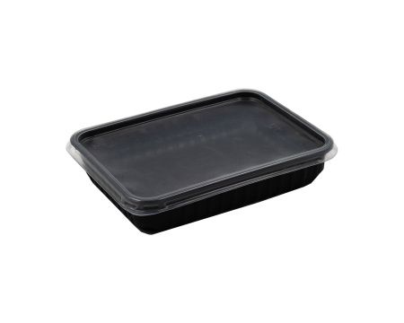 контейнер  500мл прямоугольный 132х186 УЮ ЧЕРНЫЙ