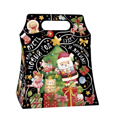 коробка 1 кг Подарок для зимних вечеров (хром-эрзац)