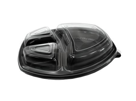 контейнер СпК-257 черный 3-х секц. (крышка СпК-257 прозр. 3-х секц.)/300