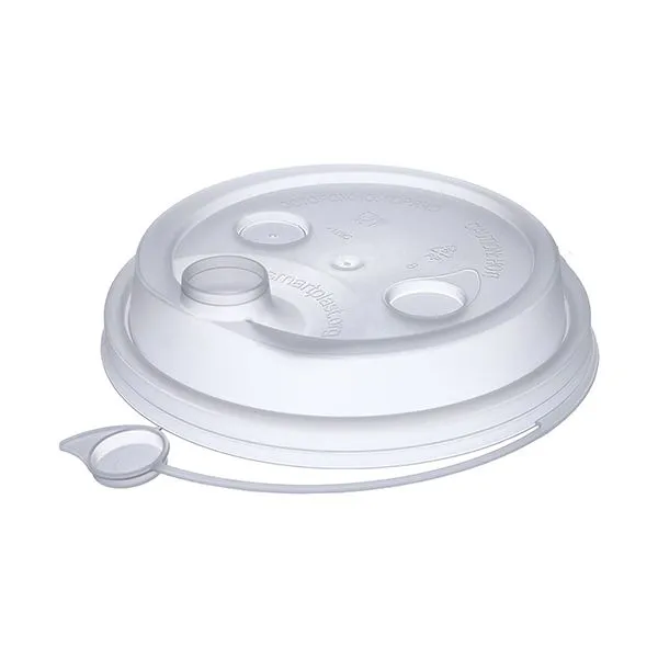 крышка д/стакана 300,400мл d=90мм прозрачная матовая с питейником ПП СП *