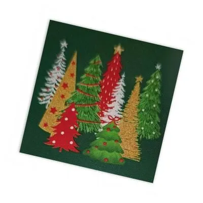 НГ салфетки 3-сл 33х33 БУФЕТ Ели на зеленом/20