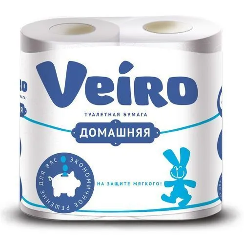 бумага туалетная Виеро 2хсл. /4 Домашняя